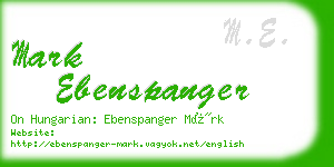 mark ebenspanger business card